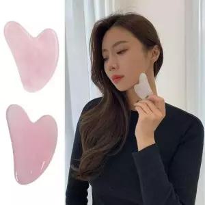원석 로즈쿼츠괄사마사지기 얼굴 바디 경락 림프 브이라인