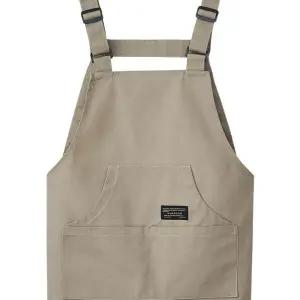 숏앞치마 캔버스 공방 바리스타 주방 커피숍 카키 애견