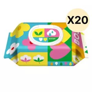 보솜이 펀앤플레이 라이트 아기물티슈 캡형 60매 20팩 BNS