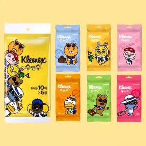 휴대용 유한킴벌리 크리넥스 카카오프렌즈 물티슈