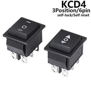DIY 로커 스위치 전원 램프 라이트 포함 보트 3 포지션 6 핀 단추 래칭 온-오프 온 KC4 16A 250VAC 20A 1