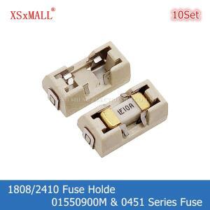 10세트 18082410 SMD 퓨즈 홀더 01550900 0451 시리즈 고속 블로우 62mA-20A 125V65V AC를 갖춘 M 고온 저