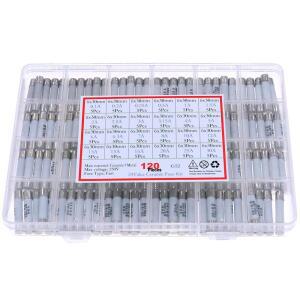 고속 블로우 세라믹 퓨즈 믹스 키트 24 값 6x30mm 250V 0.1A 3A 3.15A 4A 6A 7A 8A 120 개