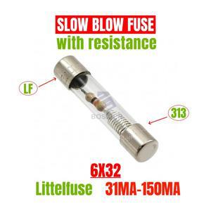 LF 313 타임 태그 슬로우 블로우 유리 퓨즈 6X30 6x32mm 250V 31MA 40MA 62MA 100MA 125MA 0.031A