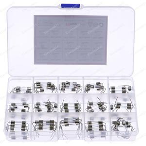 리드 와이어 유리 퓨즈 키트 고속 블로우 15 값 5x20mm 250V 0.5A 1A 2A 3A 3.15A 4A 6A 8A 75피스