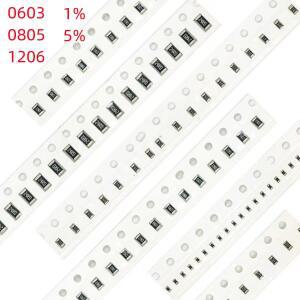 1% 0603 0805 1206 SMD 저항기 B 100피스 0R  10M 14W 82 22 330 Ohm 1.8K 2K 3K 3.9K 4.3K 5.1K
