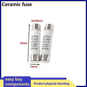 5개 10x38 고속 블로우 세라믹 퓨즈 500V 0.5A 1A 2A 4A 5A 6A 8A RO15 RT18