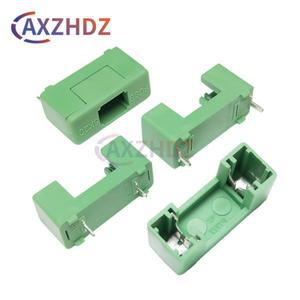 10개입 5X20MM 퓨즈 박스 250V 베이오넷 타입 홀더 커버 포함 녹색 5x20mm PCB 터미널 발 간격 15mm 22mm