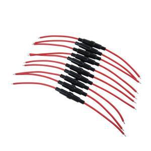 100pcs 5x20mm 6x30mm 유리 퓨즈 홀더 나사  22 AWG 와이어 케이블 250V 튜브 케이싱
