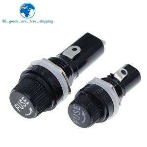 TZT 유리 퓨즈 홀더 보험 패널 마운트 거치대 튜브 소켓 5x20mm 6x30mm 5 개 10 개