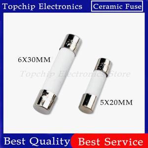 10pcs 5x20mm 6x30mm 250V 세라믹 퓨즈 5x20 0.5 1 2 3 4 5 8 10 15 20 25 30A