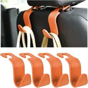 하네미아 4PCS 카시트 헤드레스트 후크 오토 뒷좌석 행거 홀더 내구성 있는 스타일리시 차량 정리함
