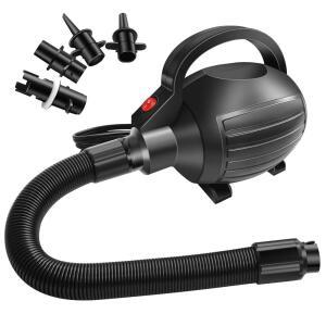 풍선 체조 매트용 AWSUM 600W 전기 에어 펌프, 110-120V AC 매트리스 퀵 필 인플레이터 디플레이터 수영장 플로트 / 베드 헬스장, 4 노즐용 휴대용