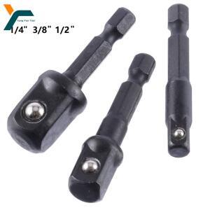 3Pcs 충격 소켓 어댑터 14 38 12 인치 너트 드라이버 스크루 핸들 도구 용 육각 섕크 확장