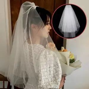 셀프 웨딩 소품 망사 면사포 감성 헤어베일