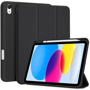 iPad용 ProCase (A16) 11세대 11인치 2025 / iPad 10세대 10.9인치 2022 케이스, 펜슬 홀더, 부드러운 TPU 뒷면이 있는 하이브리드 커버, 터치 ID, 자동 웨이크/슬립 - 블랙 지원