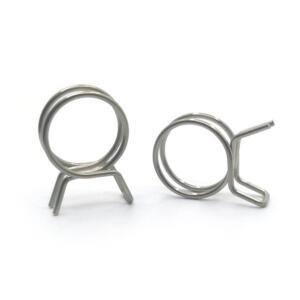 10Pcs 5mm-14mm 호스 클램프 스테인레스 스틸 튜브 스프링 클립 연료 라인 씰링 파이프 하드웨어 액세서리