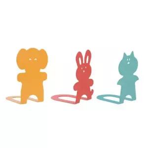 캐릭터 북엔드 동물형 토끼 옐로우 2개 1조) 책꽂이 서류꽂이 책진열대 책정리 데스트정리