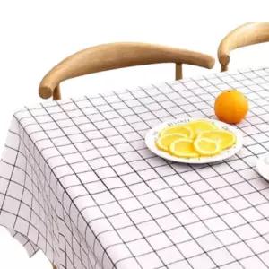 방수 테이블커버 화이트 S 격자 그리드 덮개