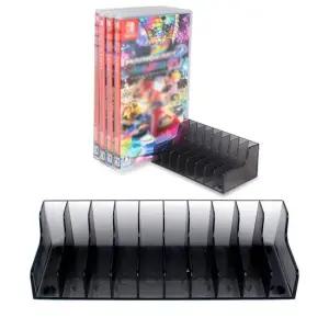 컨테이너 홀더 CD DVD DVD책꽃이 보관 케이스 2개입 공미디어보관 DVD책꽃이 CD꽂이 CD컨테이너