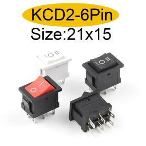 510Pcs 로커 스위치 23 6PIN 6A250V 10A125V 전등 스위치가있는 전기 장비 보트 전원