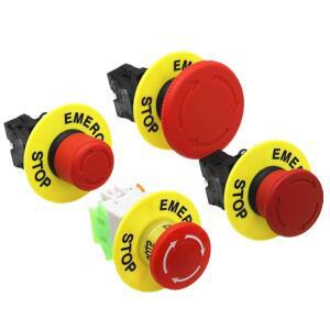 22mm 빨간색 버섯 머리 비상 정지 버튼 스위치 XB2 LAY37 NONC 알람