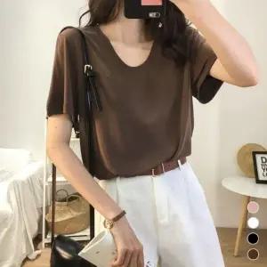 U넥 루즈핏반팔 티셔츠 여자 여성반팔 루즈핏반팔티 여자반팔 여성 루즈핏