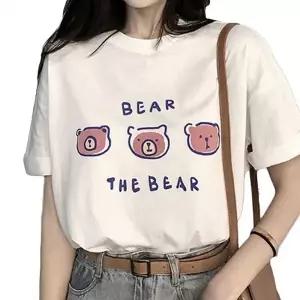 반팔셔츠 여자반팔티셔츠 패션 오버핏 반팔라운드 여름반팔 여자 캐주얼룩