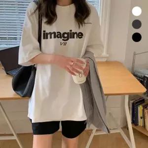 패션 반팔 레터링 여자기본반팔티 기능성티셔츠 여성반팔티 티셔츠 스포츠반팔