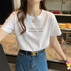 프린팅 반팔티셔츠 여자반팔티 레터링 여름반팔티 프린팅반팔티 데이리만팔티