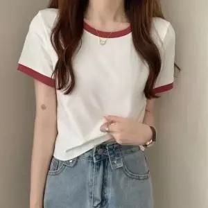 ( )여성반팔 기본 반팔크롭티 여성여름반팔티 여자반팔티 크롭 여자반팔