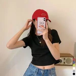 반팔크롭티 심플 데일리 무지크롭티 반팔크롭 6color 여성크롭티반팔