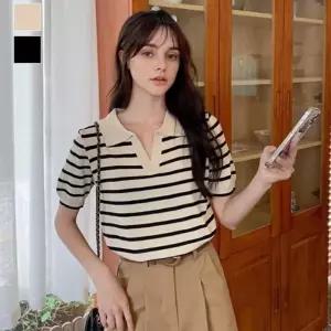 여성브이넥반팔티 카라 반팔티 롱티셔츠 여성라운드반팔티 카라티 여자박스티