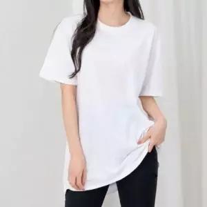 반팔티셔츠 여자반팔티 롱반팔면티 데일리 뽀얌 셔츠 남자티 여성 여자 반팔티