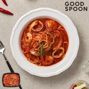미스터네이처 굿스푼 매콤 토마토 해장 파스타 300g 4팩 세트 해물 스파게티