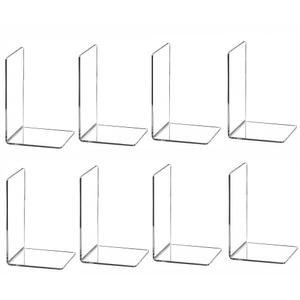 무거운 책을 위한 클리어 북엔드, 책상을 8pcs 아크릴 책꽂이 정리함, 플라스틱 스탠드 및 보이지 않는 책장 칸막이 장식용, 사무실 홈 가중 북엔드에 적합