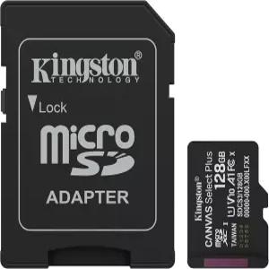 킹스턴 128GB 캔버스 셀렉트 플러스 마이크로SD 카드 최대 150MB/s 클래스 10 UHS-I U1 V10 A1 SDCS3/128GB