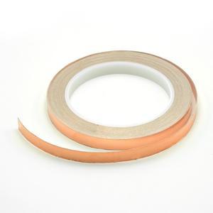 20 미터 단일 측면 전도성 구리 호일 테이프 스트립 접착 EMI 차폐 내열 2mm 3mm 4mm 5mm 6mm 8mm 10mm
