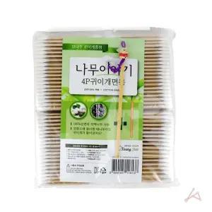 [룽스_62]고급 대용량 얇은면봉 나무 면봉