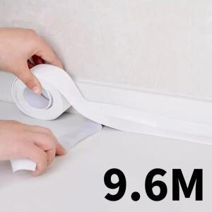 욕실 씰링 테이프 코킹 자기 접착제 방수 화장실 스트립 PVC 오일 방지 주방 싱크 가장자리 벽 스티커