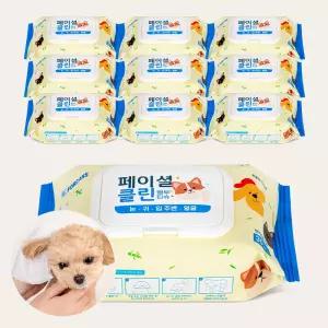 포켄스 강아지 페이셜티슈 대나무원단 페이셜클린 뱀부티슈(캡형) 30매, 10팩