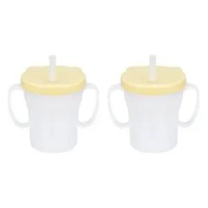 에디슨 유아컵 흘림 방지 빨대컵 200ml 옐로우 X2 BNS