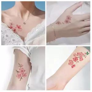 [룽스_62]액세서리 미니 플라워 레터링 타투 스티커 스티커