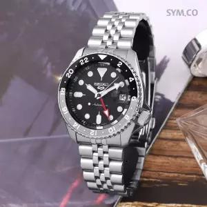 세이코5 SSK001K1 다이버룩 GMT 터틀 다이버 블랙 SKX 오토매틱 남자 메탈 시계 d19