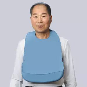 성인용 실리콘 턱받이 블루 대 노인 용품 식사 요양원