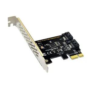 PCI-E X16 SATA 3.0 7핀 2포트 6G 확장 어댑터 카드 보드