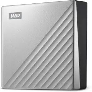 WD 2TB My Passport 울트라 실버 휴대용 외장 하드 드라이브 랜섬웨어 방지 및 비밀번호 보호 기능이 있는