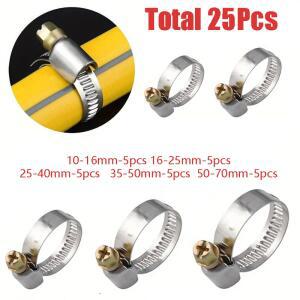 전선고정클립 25PCS 스틸 호스 파이프 클램프 크로스 16MM70MM 클립 공기