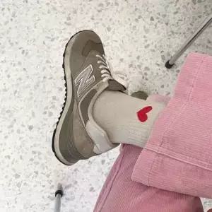 여성 캐쥬얼 중목 양말 하트