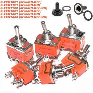 5pcs 토글 스위치 SPST DPDT 250V 15A 래칭 ON-OFF 1021 전원 버튼 로커